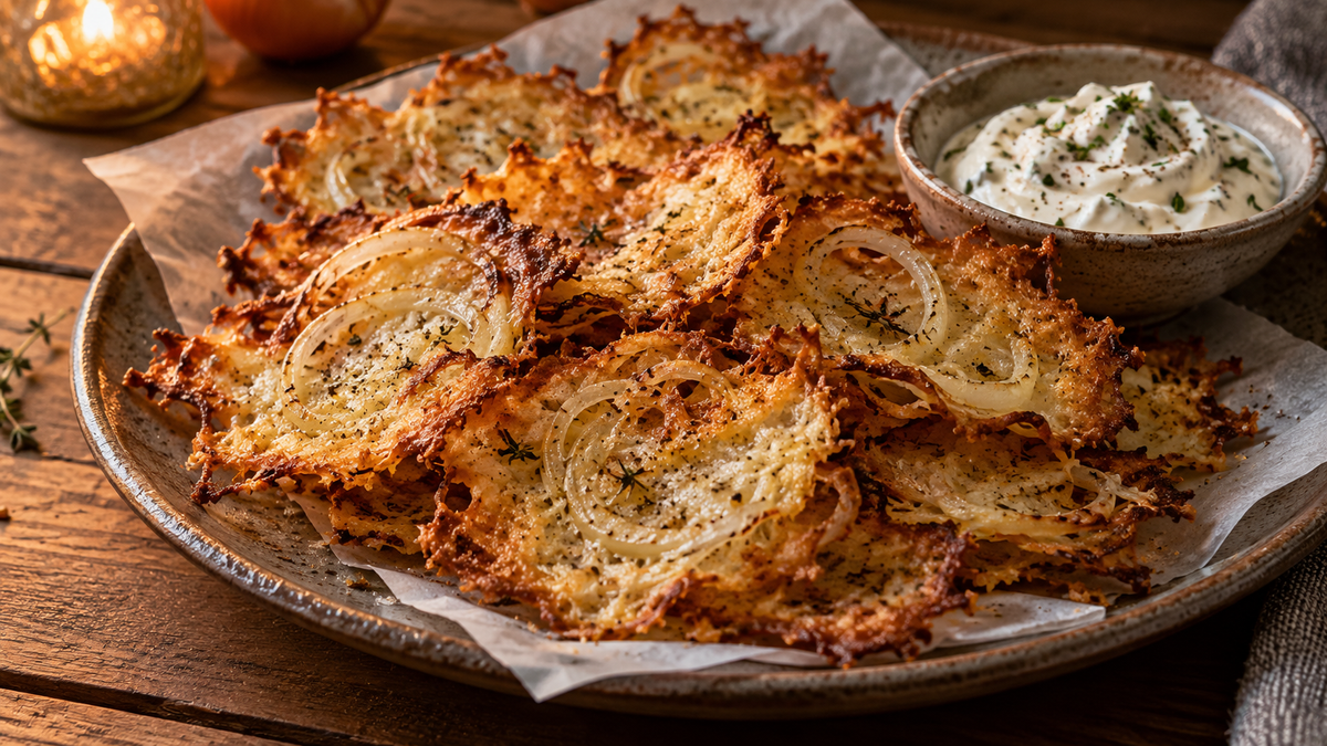A ropogós hagymás-parmezános snack tökéletes, ha chips helyett keresel valamit