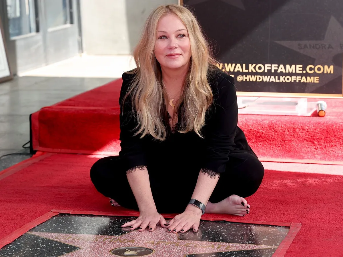 Christina Applegate a hollywoodi Hírességek Sétányán. 