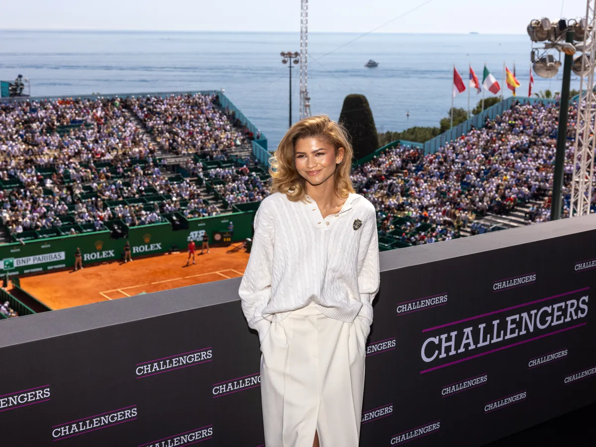 MONACO, MONACO - APRIL 13: Zendaya is photographed during the 'Challengers' photocall at the Rolex Monte-Carlo Masters on April 13, 2024 in Monaco, Monaco. 'Challengers' will be released in cinemas internationally from 24th April 2024. (Photo by Arnold Jerocki/Getty Images for Warner Bros Pictures) (Photo by Arnold Jerocki/Getty Images for Warner Bros Pictures)