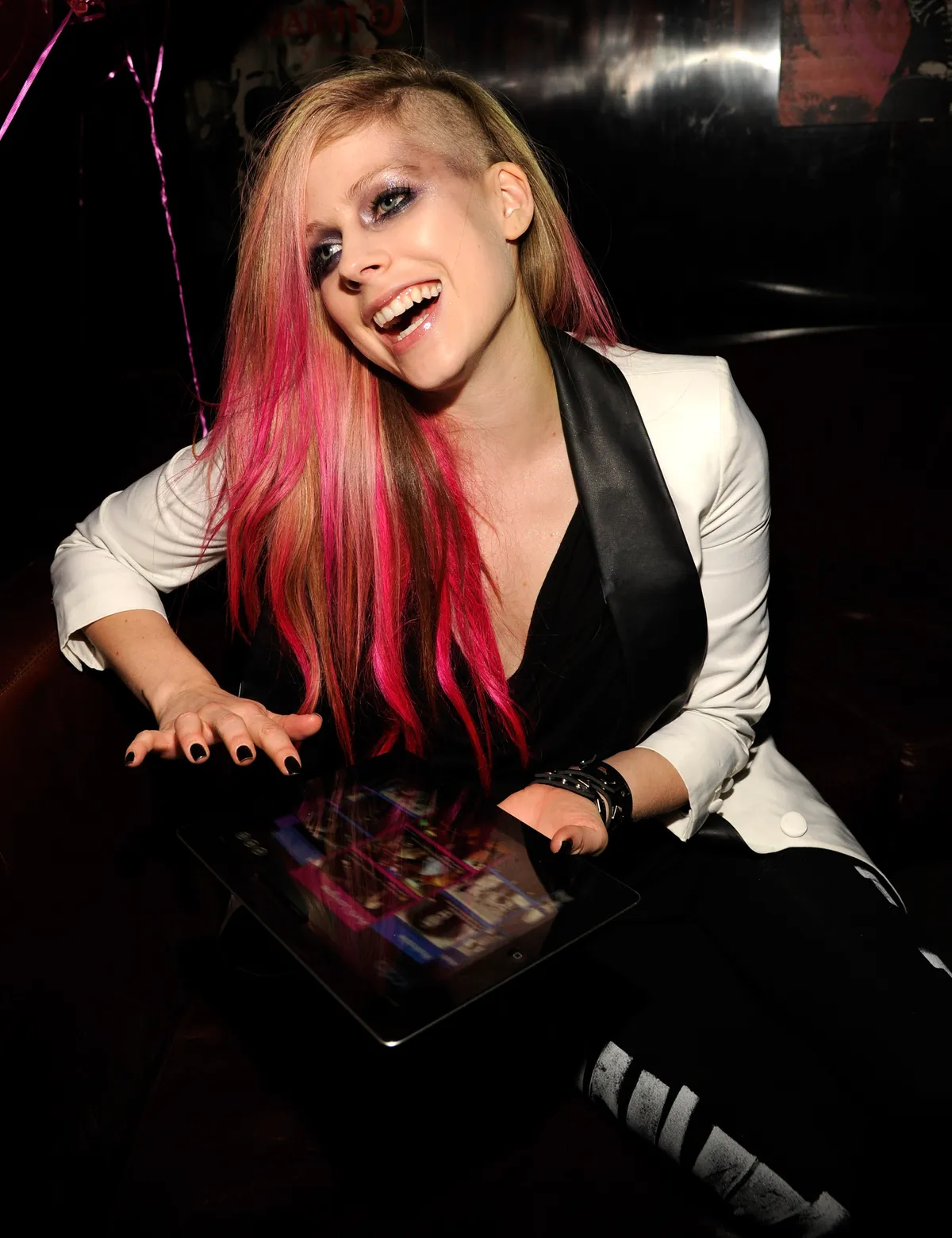NEW YORK, NY - SEPTEMBER 10: Avril Lavigne attends the Abbey Dawn by Avril Lavigne after party presented by Vodio at Catch Roof on September 10, 2012 in New York City. (Photo by Kevin Mazur/WireImage)