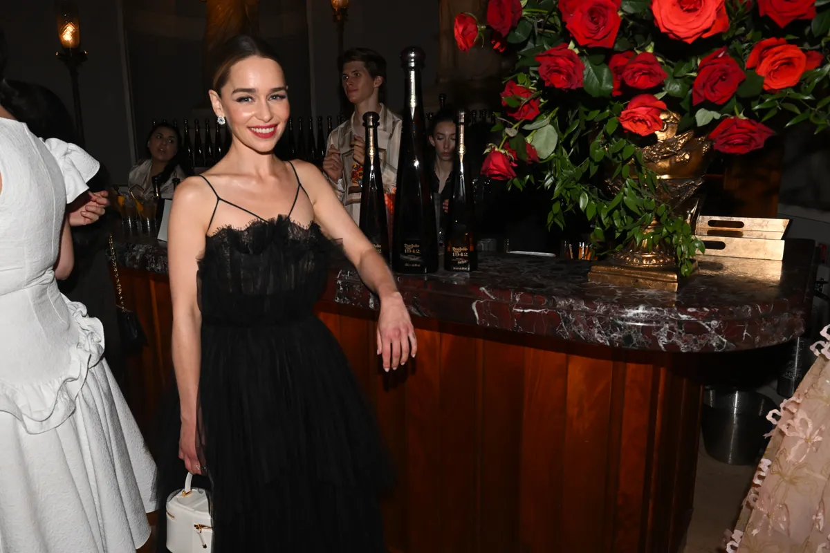 LONDON, ENGLAND - SEPTEMBER 14: Emilia Clarke attends The Rotunda Bar sponsored by Don Julio at Vogue World: London at Theatre Royal Drury Lane on September 14, 2023 in London, England. (Photo by Anthony Devlin/Getty Images for Vogue)