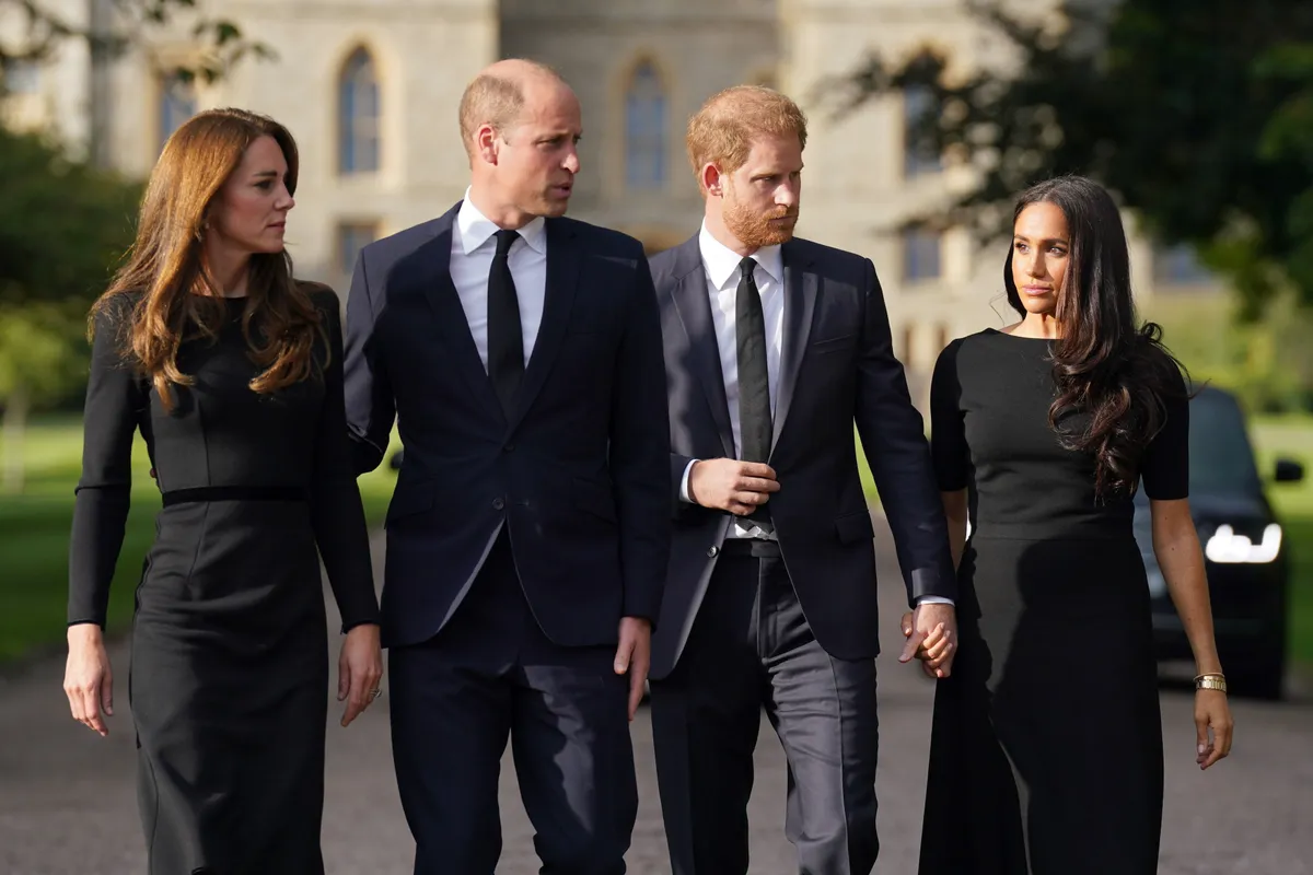 Meghan markle, Harry herceg, vilmos herceg és Katalin hercegné