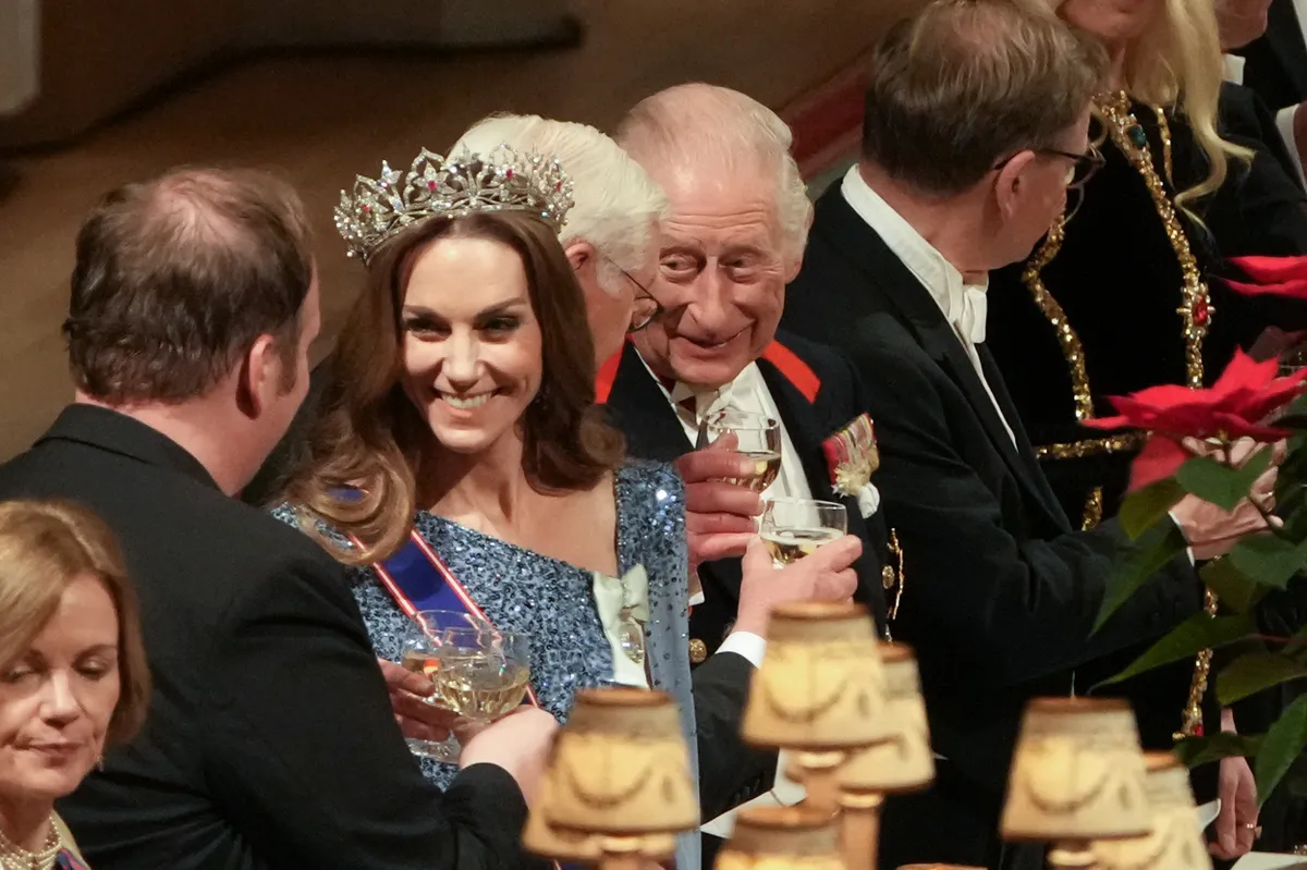 Katalin hercegné impozáns tiarában jelent meg a német állami banketten