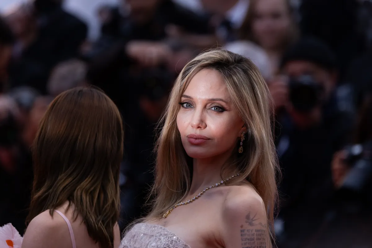 CANNES, FRANCE - MAY 16: Angelina Jolie attends the "Eddington" red carpet at the 78th annual Cannes Film Festival at Palais des Festivals on May 16, 2025 in Cannes, France. (Photo by Ernesto Ruscio/Getty Images)