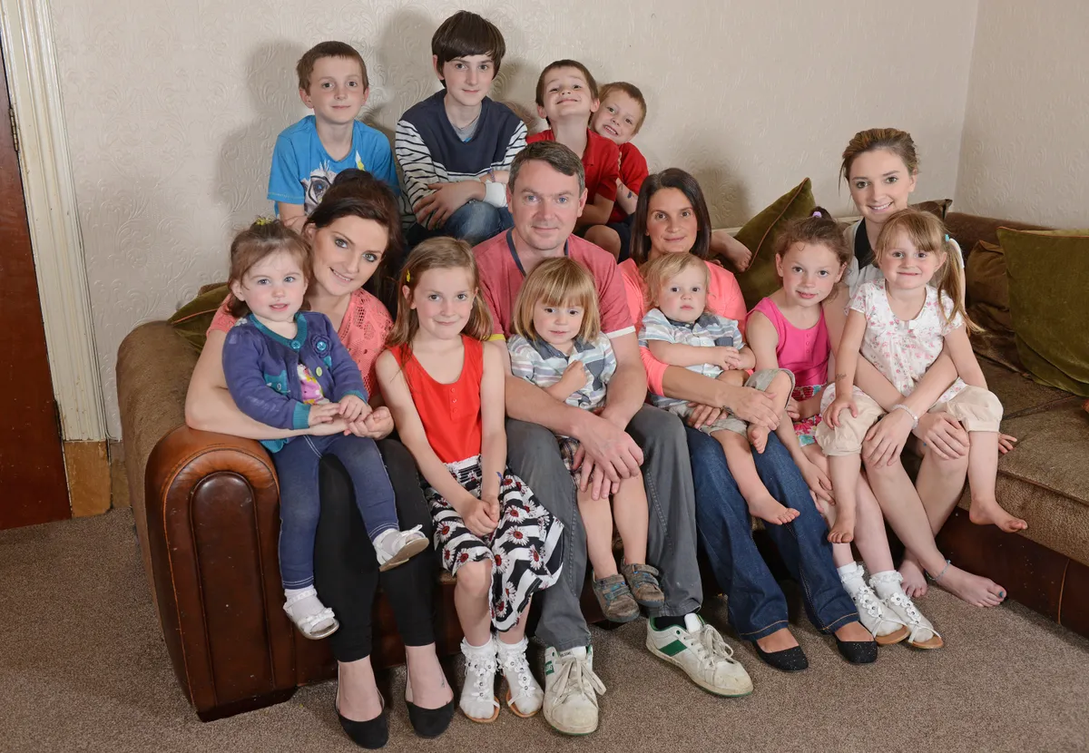 az angliai Radford nagycsalád 2015-ben