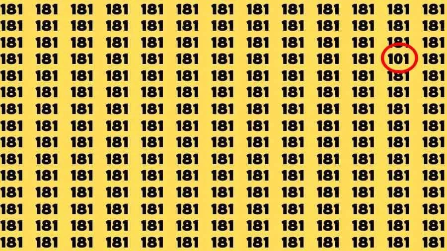Optikai illúziós IQ-teszt megoldása: megtaláltad a 181-esek között a 101-est?