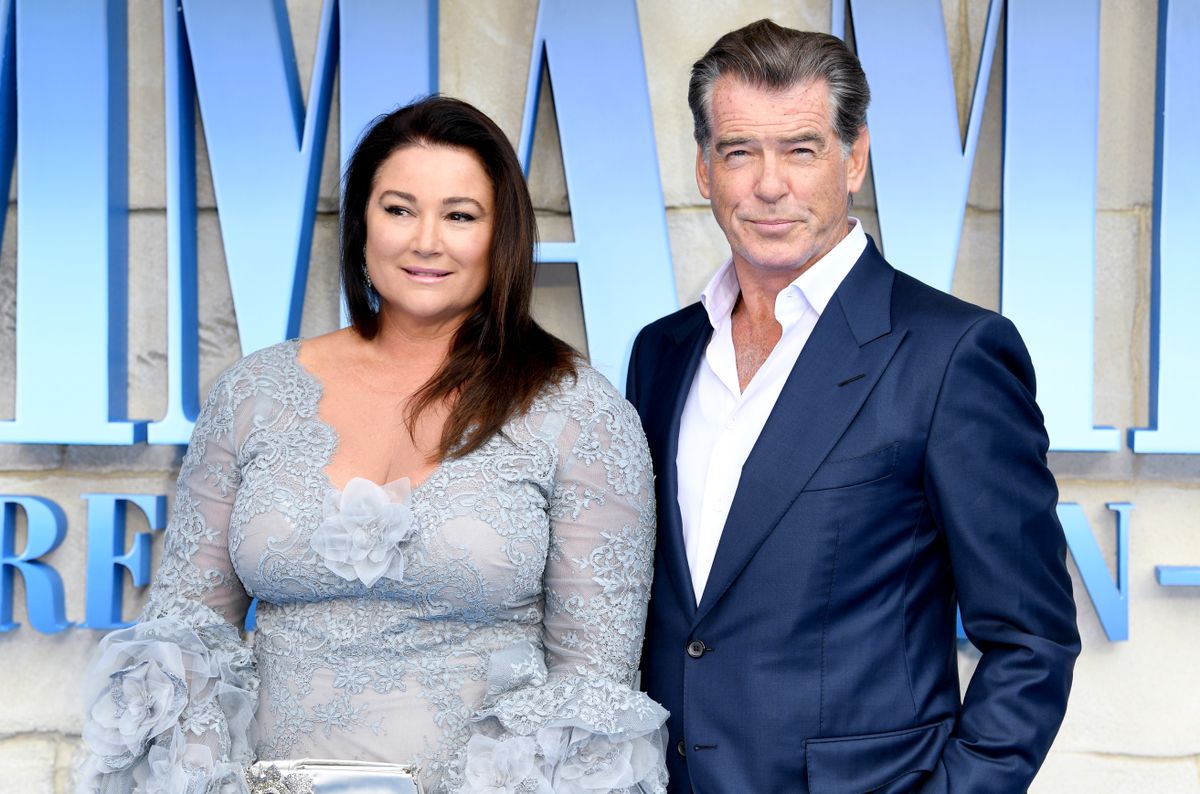 Pierce Brosnan and wife Keely Shaye Smith attending the premiere of Mamma Mia! Here We Go Again held at the Eventim Hammersmith Apollo, London. Photo credit should read: Doug Peters/EMPICS July 16, 2018