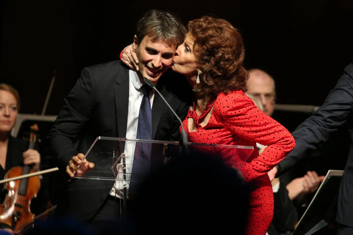 Carlo Ponti Jr. and his mother Sophia Loren