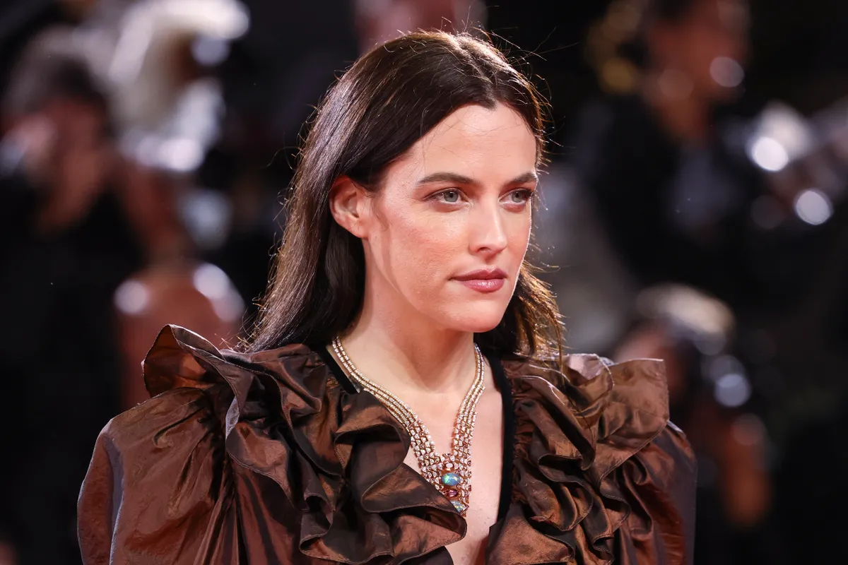 VENICE, ITALY - AUGUST 28: Riley Keough attends the "Jay Kelly" red carpet during the 82nd Venice International Film Festival on August 28, 2025 in Venice, Italy. (Photo by Stefania D'Alessandro/WireImage)
