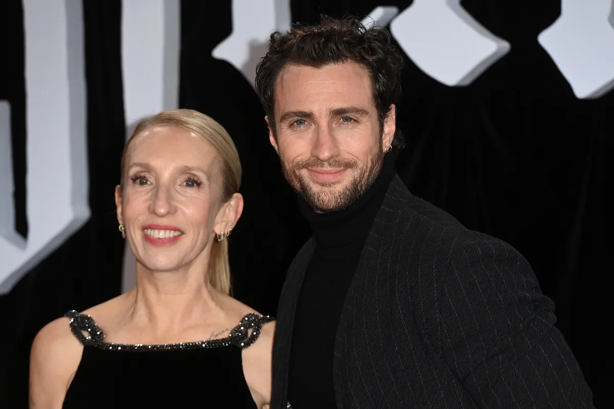 BERLIN, GERMANY - DECEMBER 02: Sam Taylor-Johnson and Aaron Taylor-Johnson attend the world premiere of "Nosferatu" (German title: Nosferatu - Der Untote) at Zoo Palast on December 02, 2024 in Berlin, Germany. (Photo by Matthias Nareyek/WireImage)