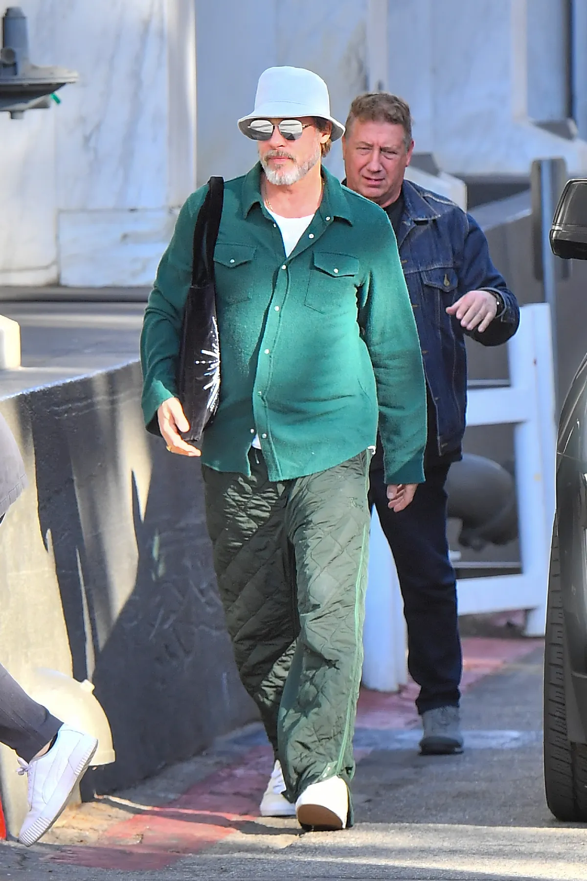BEVERLY HILLS, CA - JANUARY 28: Brad Pitt is seen out and about on January 28, 2025 in Beverly Hills, California. (Photo by MEGA/GC Images)