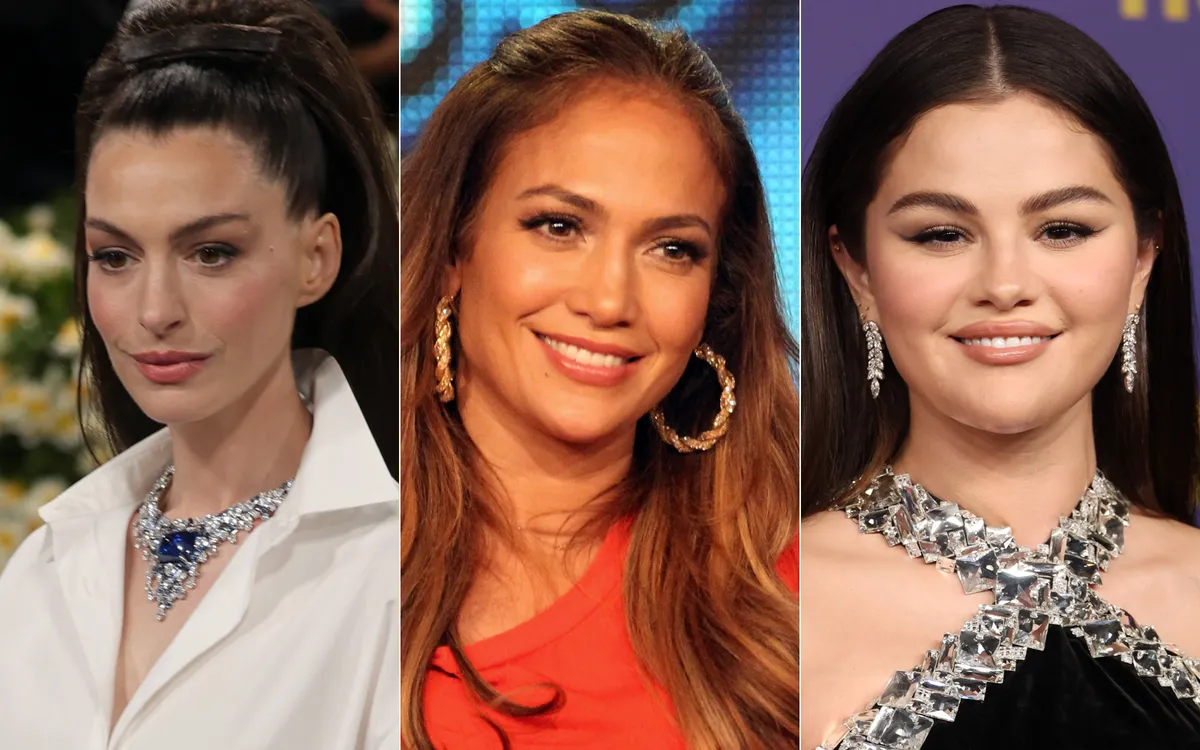 A képen a hideg bőrtónusú Anne Hathaway, a meleg bőrtónusú Jennifer Lopez és a semleges bőrtónusú Selena Gomez láthatóak.